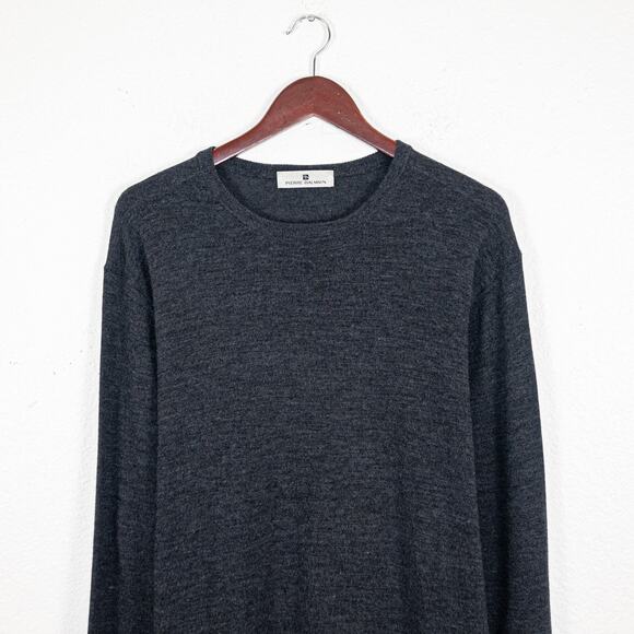 Vtg PIERRE BALMAIN Men's 100% Wool Sweater Charcoal made in Italy 54 - Picture 2 of 6